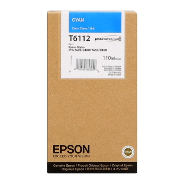Epson T6112 cyan bläckpatron (original) C13T611200 026082 - 1