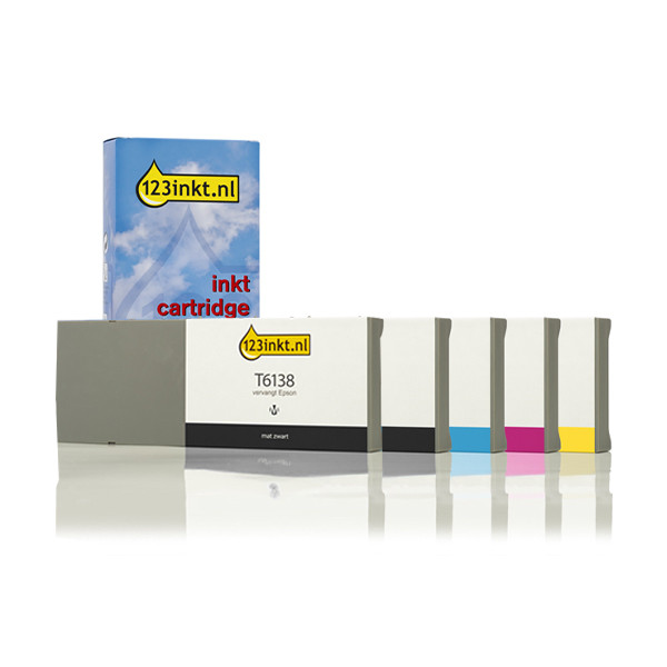 Epson T614 MBK/C/M/Y bläckpatron 5-pack (varumärket 123ink) 160838 - 1