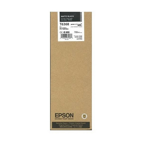 Epson T6368 mattsvart bläckpatron hög kapacitet (original) C13T636800 026264 - 1