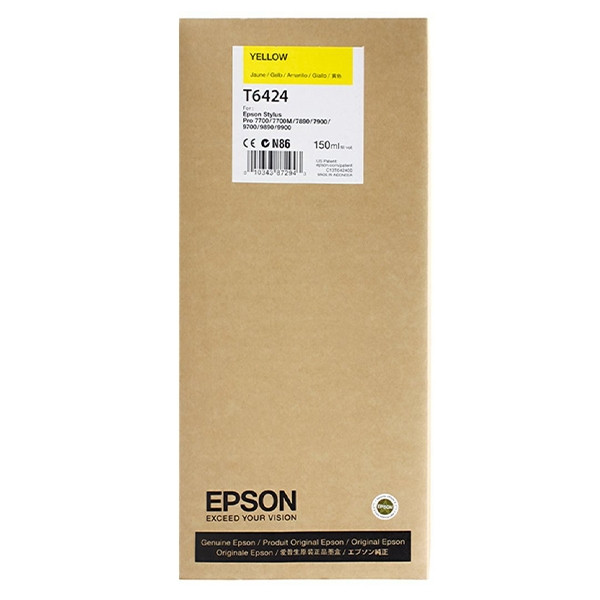 Epson T6424 gul bläckpatron (original) C13T642400 026344 - 1