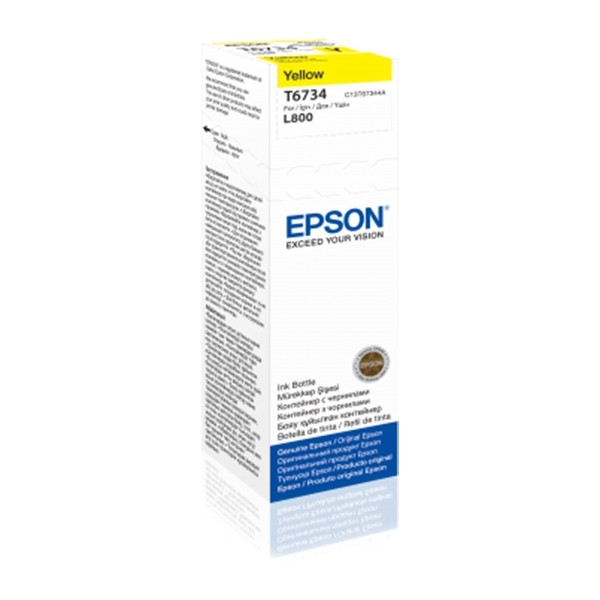 Epson T6734 gul bläckrefill (original) C13T67344A 026822 - 1