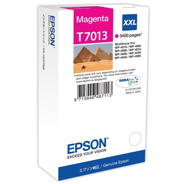 Epson T7013 magenta bläckpatron extra hög kapacitet (original) C13T70134010 026406 - 1