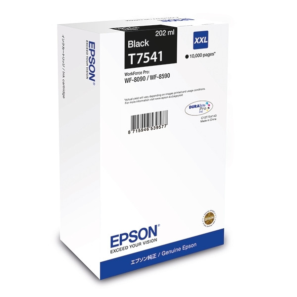 Epson T7541 svart bläckpatron hög kapacitet (original) C13T754140 026924 - 1