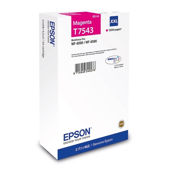 Epson T7543 magenta bläckpatron extra hög kapacitet (original) C13T754340 026928 - 1