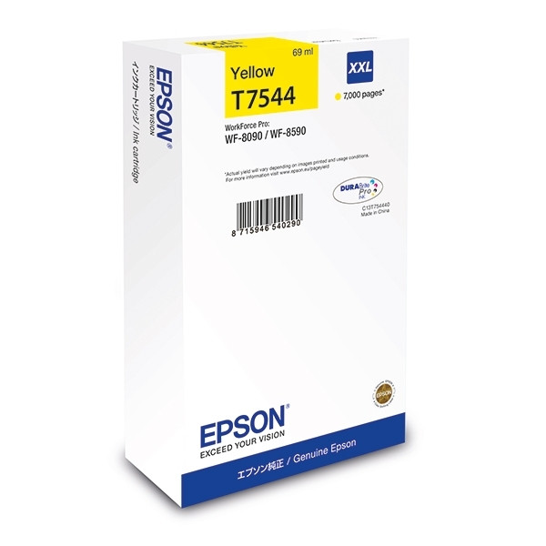Epson T7544 gul bläckpatron extra hög kapacitet (original) C13T754440 026930 - 1