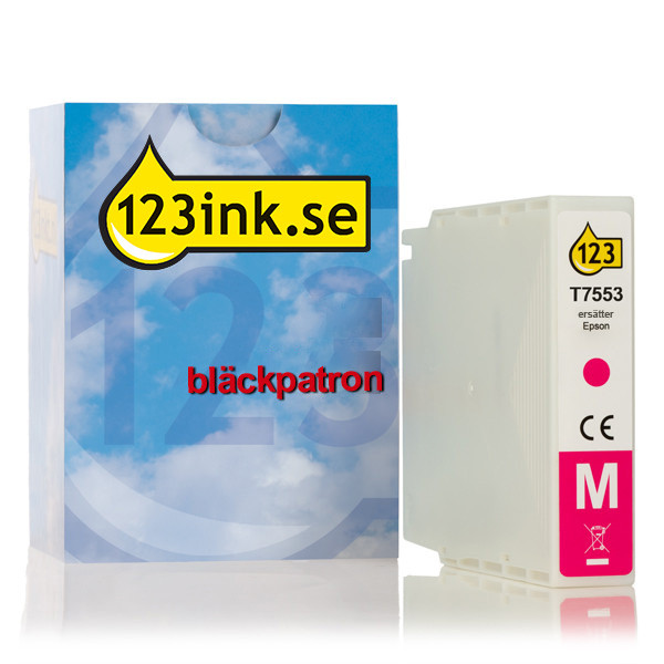 Epson T7553 magenta bläckpatron hög kapacitet (varumärket 123ink) C13T755340C 026685 - 1