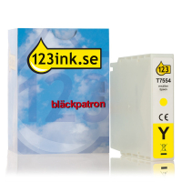 Epson T7554 gul bläckpatron hög kapacitet (varumärket 123ink) C13T755440C 026687