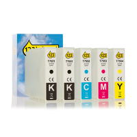 Epson T755 BK/C/M/Y bläckpatron 5-pack (varumärket 123ink) 160842