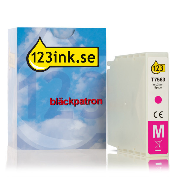 Epson T7563 magenta bläckpatron (varumärket 123ink) C13T756340C 026677 - 1