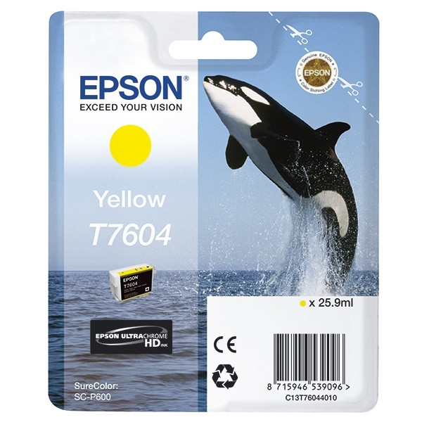 Epson T7604 gul bläckpatron (original) C13T76044010 026728 - 1