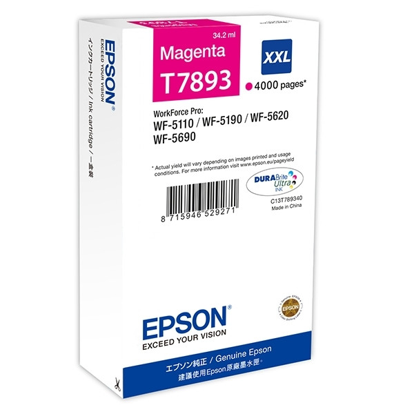Epson T7893 magenta bläckpatron extra hög kapacitet (original) C13T789340 026664 - 1