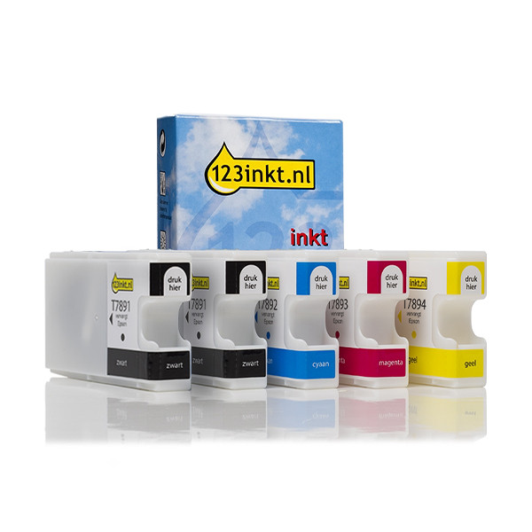 Epson T789 BK/C/M/Y bläckpatron 5-pack (varumärket 123ink) 160844 - 1