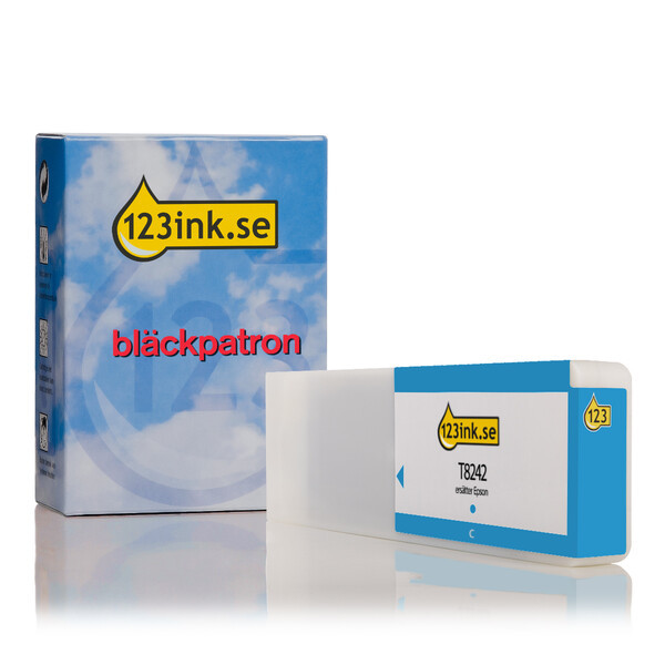 Epson T8242 cyan bläckpatron (varumärket 123ink) C13T824200C 026895 - 1