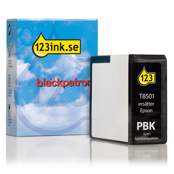 Epson T8501 fotosvart bläckpatron (varumärket 123ink) C13T850100C 026775 - 1