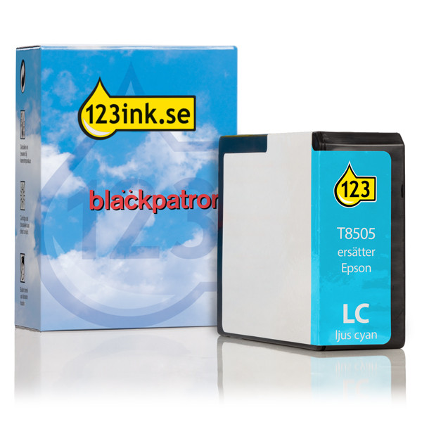 Epson T8505 ljus cyan bläckpatron (varumärket 123ink) C13T850500C 026783 - 1