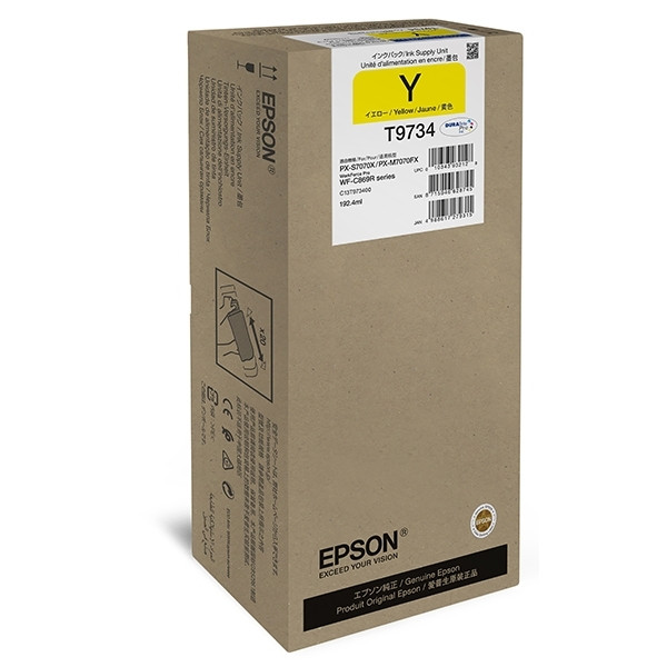 Epson T9734 gul bläckpatron hög kapacitet (original) C13T973400 027048 - 1