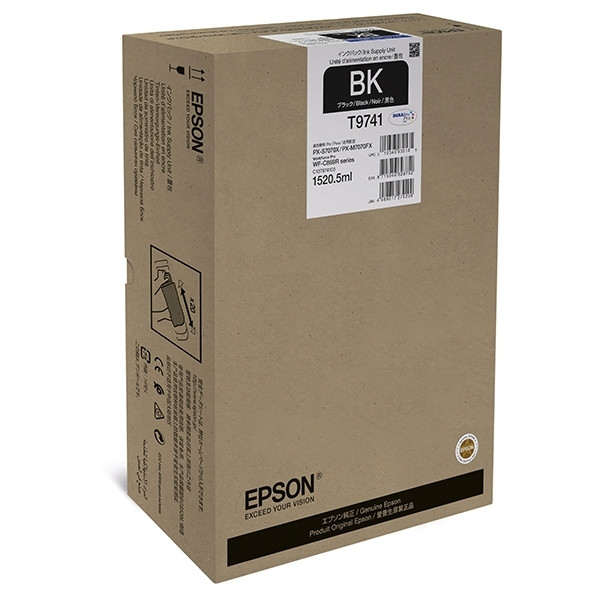 Epson T9741 svart bläckpatron extra hög kapacitet (original) C13T974100 027050 - 1