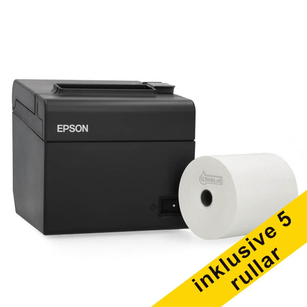 Epson TM-T20III (011) kvittoskrivare + 123ink vita kvittorullar 80x80x12mm (5st) 831985 - 1