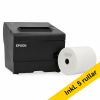 Epson TM-T88VII (112) kvittoskrivare med Ethernet och WiFi + vita kvittorullar 80x80x12mm (5st) 832332 - 1