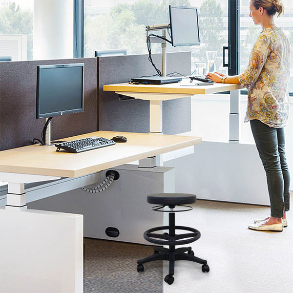 Ergonomisk mobil pall 58-83cm | 123ink | svart  390054 - 4