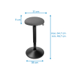 Ergonomisk sitt-stå-pall rund 47-64cm | 123ink | svart R26-2BK 390052 - 2