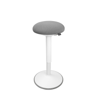 Ergonomisk sitt-stå-pall rund 47-64cm | 123ink | vit R26-2WH 390053