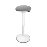 Ergonomisk sitt-stå-pall rund 57-82cm | 123ink | vit R26-1WH 390051