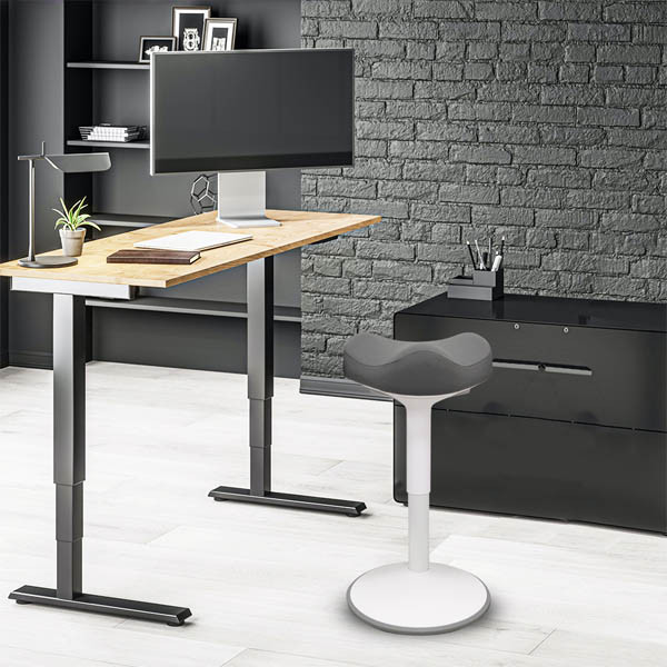 Ergonomisk sitt-stå-pall triangulär 48-65cm | 123ink | vit 65440085C 390049 - 6
