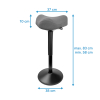 Ergonomisk sitt-stå-pall triangulär 58-83cm | 123ink | svart R06-BK 390046 - 2
