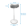 Ergonomisk sitt-stå-pall triangulär 58-83cm | 123ink | vit 65450085C R06-WH 390047 - 2