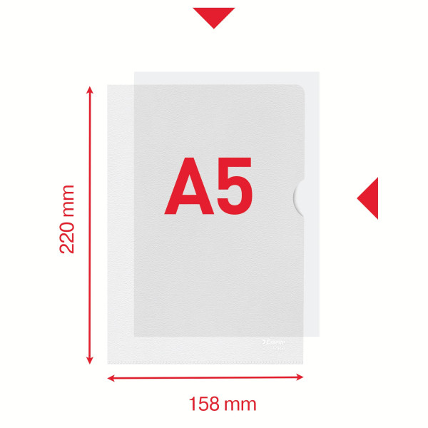 Aktmapp A5 105my | Esselte transparent | L-öppning | 100st SE001594 - 7