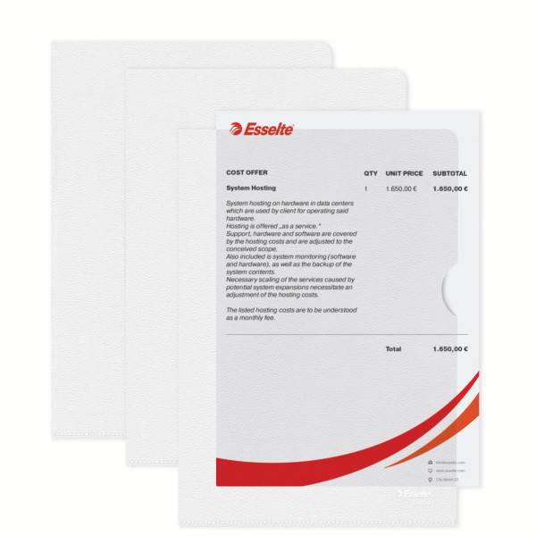 Aktmapp A5 105my | Esselte transparent | L-öppning | 100st SE001594 - 8