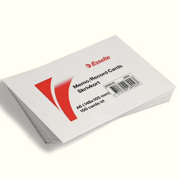 Indexkort linjerat | 148 x 105mm | Esselte | vit | 100st SE001241 - 1