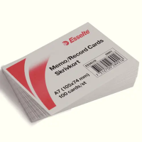 Indexkort linjerat | 74 x 105mm | Esselte | vit | 100st SE001240