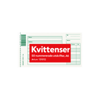 Kvittens A5L | onumererad med kopia | Esselte | 2x50 blad | 1st SE001528