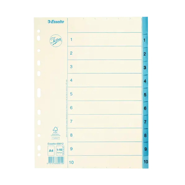 Pärmregister A4 | 1-10 | Esselte Jopa SE001126 - 1