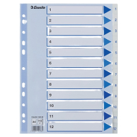 Esselte Pärmregister A4 | 1-12 | Esselte Non-Stop | polypropen 100136 238445