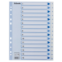 Pärmregister A4 | 1-15 | Esselte Non-Stop | polypropen 238446