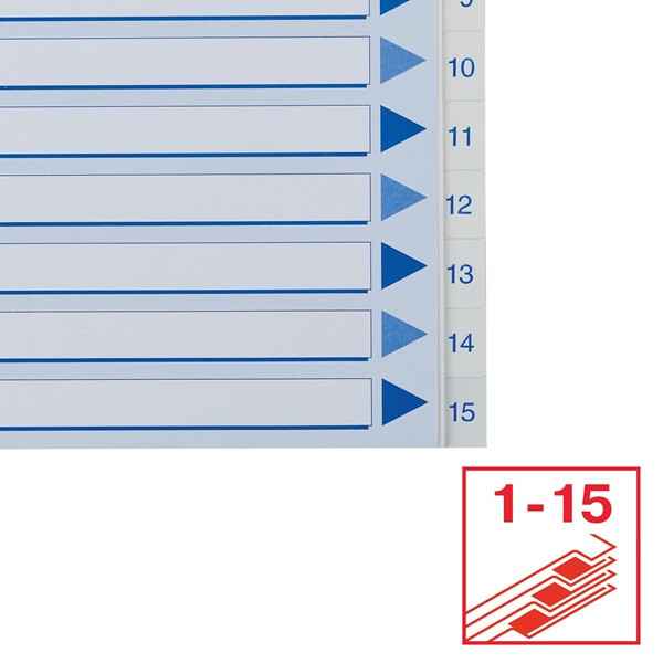 Pärmregister A4 | 1-15 | Esselte Non-Stop | polypropen 238446 - 5