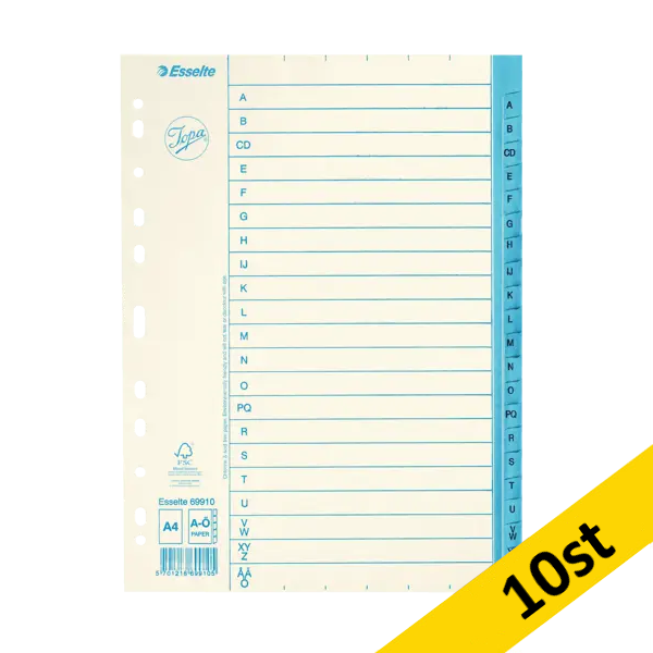 Pärmregister A4 | A-Ö | Esselte Jopa | 10st SE001125 - 1