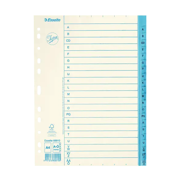 Pärmregister A4 | A-Ö | Esselte Jopa SE001124 - 1