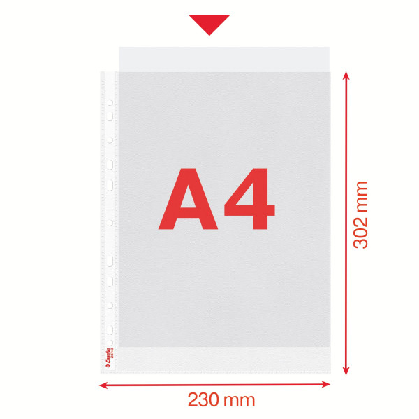 Plastficka A4 toppöppning 115my | Esselte 100st SE001582 - 2