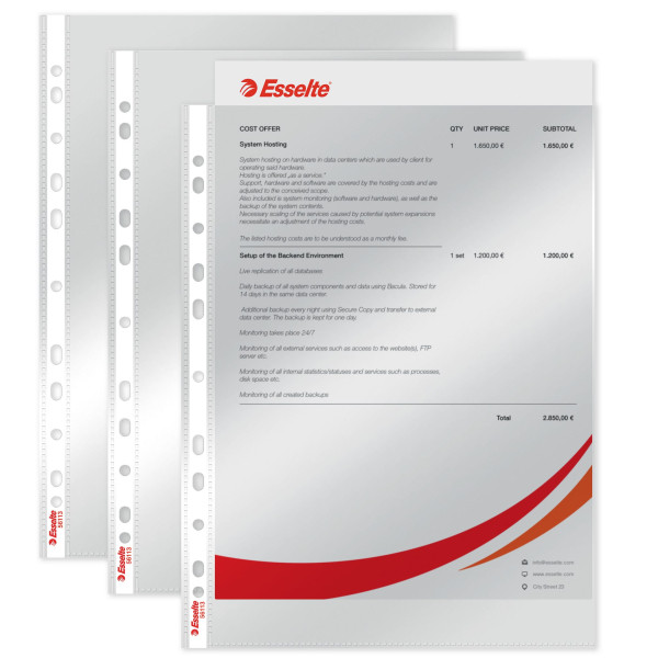 Plastficka A4 toppöppning 75my | Esselte 100st SE001583 - 9