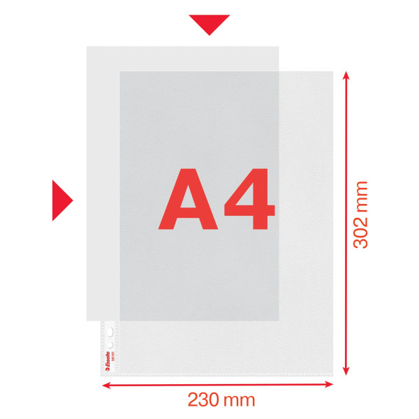 Plastficka A4 topp- & sidoöppning 115my | Esselte 10st SE001587 - 5