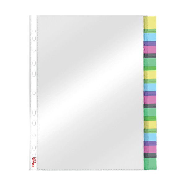 Plastfickor med 12 flikar | Esselte | toppöppning 203229 - 2