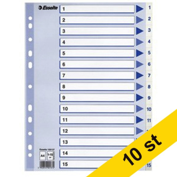 Esselte Polypropen A4 Register Non-Stop 1-15 | 10st 360561 - 1