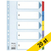 Esselte Register Mylar A4 Kartongregister 1-5 | 20st 360559 - 1