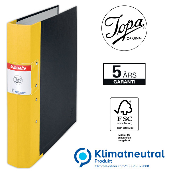 Träryggspärm A4 60mm | Esselte Jopa gul 238413 - 2