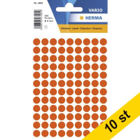 Etiketter Manuelll ø8 röd | Herma 1842 | 540st x10  360840