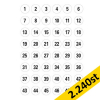Etiketter Siffror 1-240 ø12 svart/vit | Herma 4124 | 240st x10 360838 - 1